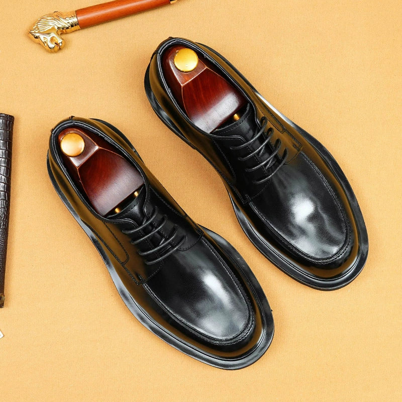 Men’s British Leather Derby Shoes 68912