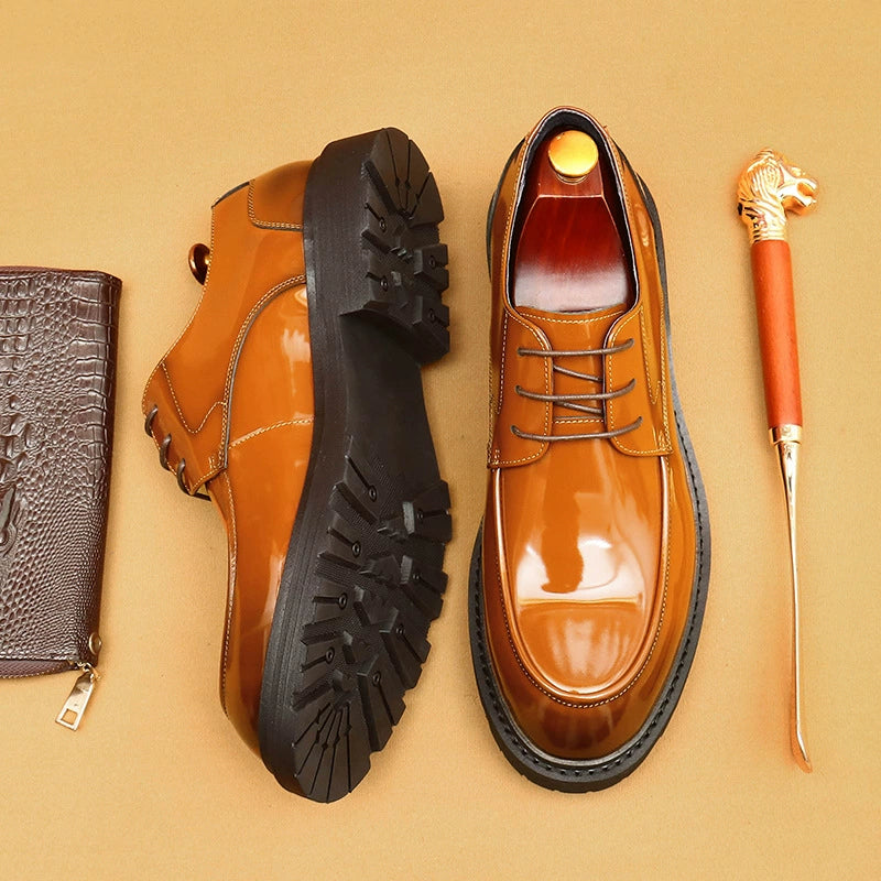 Men’s Genuine Leather British Derby Shoes 23552