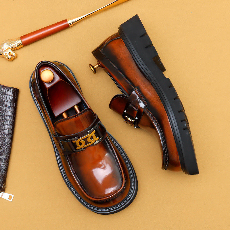 Men’s Thick-Sole Elevator Loafers 96123