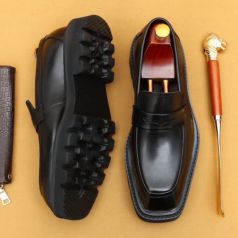 Men’s Thick-Sole Genuine Leather Loafers 68900