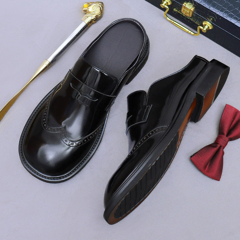British Style Business Casual Genuine Leather Slip-On Shoes 23710