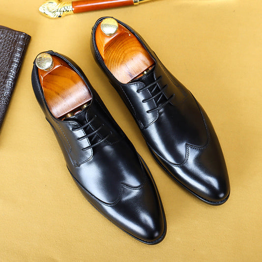 Italienische Herren Business Casual Lederschuhe Spitzschuh Low-Top Britischer Stil Herren Formelle Schuhe Hochzeitsschuhe23102