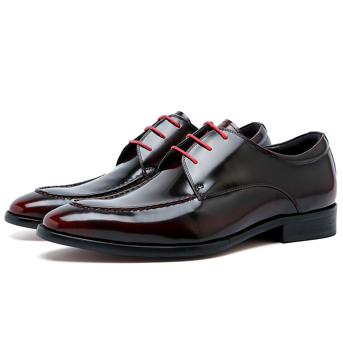 Business Men's Shoes Formal Casual Shoes British Leather Patent Leather Brushed Breathable Pointed Wedding Leather Shoes male shoes68110