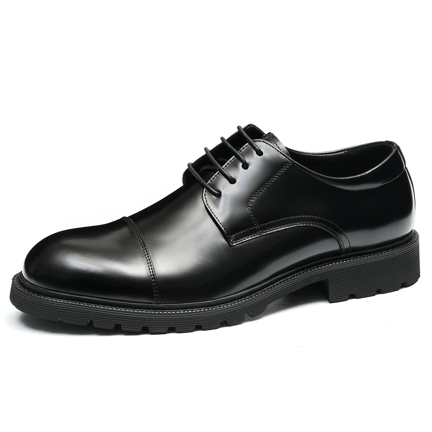 Men’s 3-Cap Genuine Leather Dress Shoes 96117