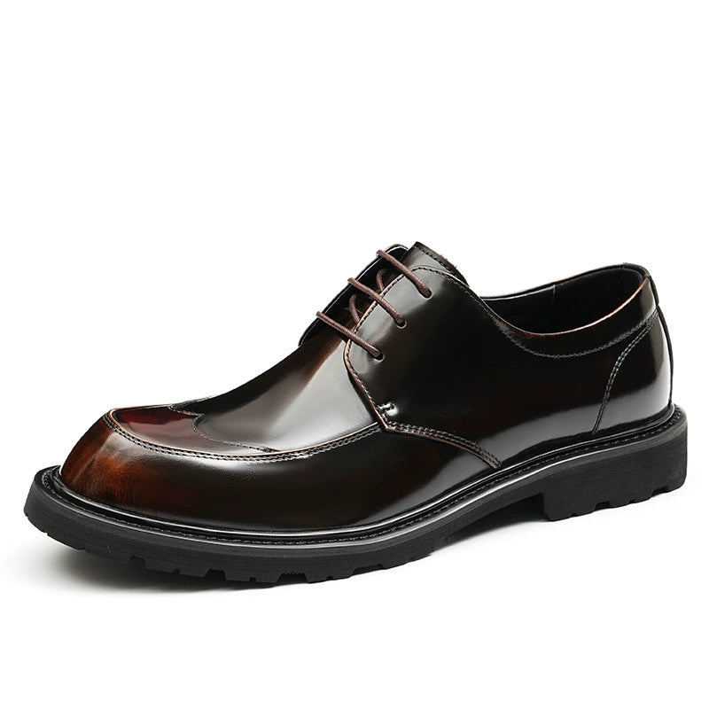 Men’s Glossy Shiny Leather Derby Shoes 23696