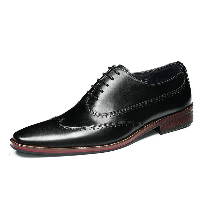 Men’s British Retro Genuine Leather Dress Shoes 65183