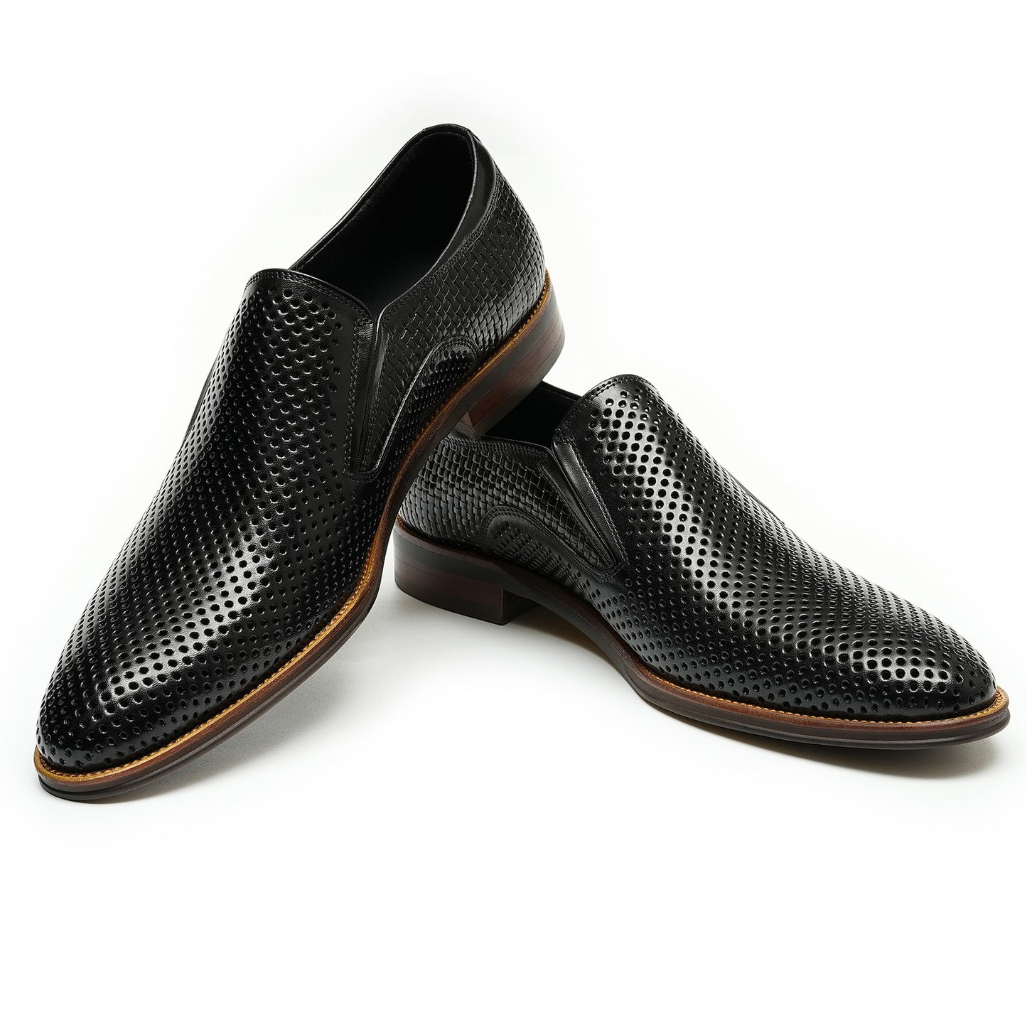 Men's Leather Shoes Hollow out Leather Men's Shoes Summer Pedal Business Casual Shoes Soft Bottom Breathable Pointed British Style Dress Shoes21317