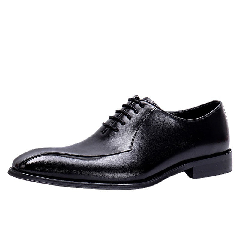Chaussures en cuir pour hommes Chaussures formelles en cuir véritable pour hommes Chaussures Oxford à bout carré Chaussures d'affaires britanniques faites à la main 89256