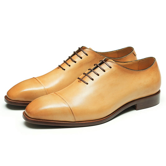 Chaussures en cuir Oxford pour hommes en cuir véritable à bout pointu pour affaires, tenues de soirée, chaussures pour hommes68882