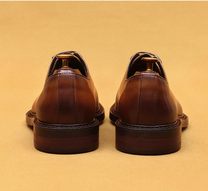 Men’s Full-Grain Leather Groom Wedding Shoes 96136