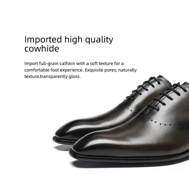 Erste Schicht Rindsleder Herren Lederschuhe Erste Schicht Rindsleder Herren Abendschuhe Herren Echtes Rindsleder Futter Business Spitz Britischen Stil Herrenschuhe66292 