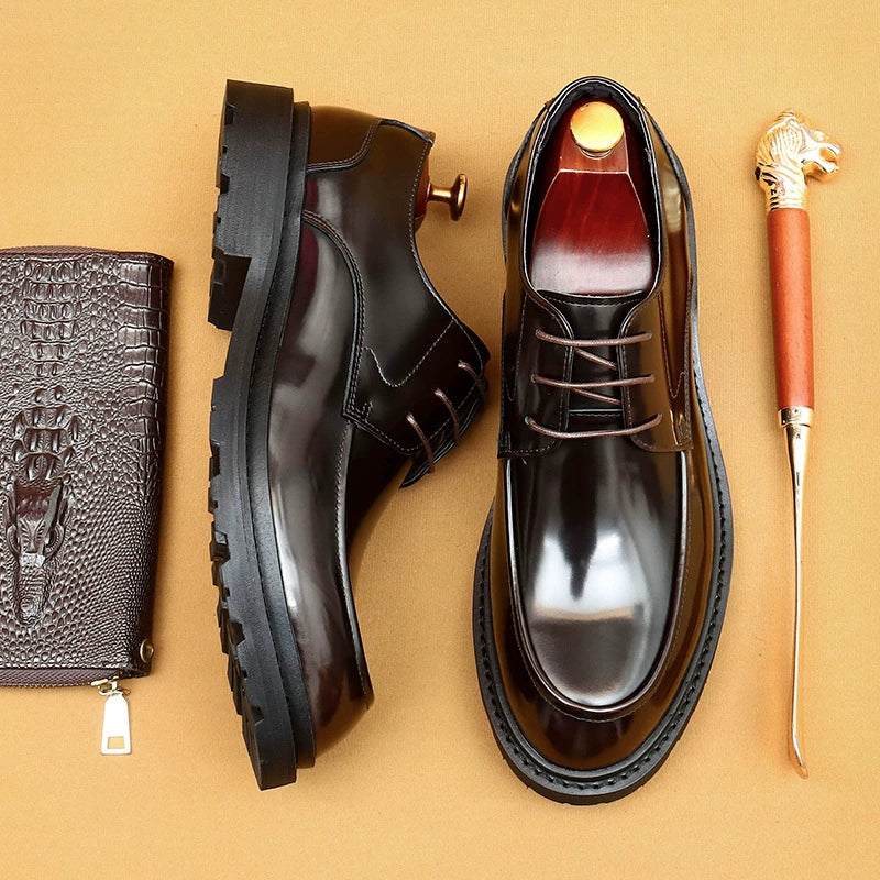 Men’s Genuine Leather British Derby Shoes 23552