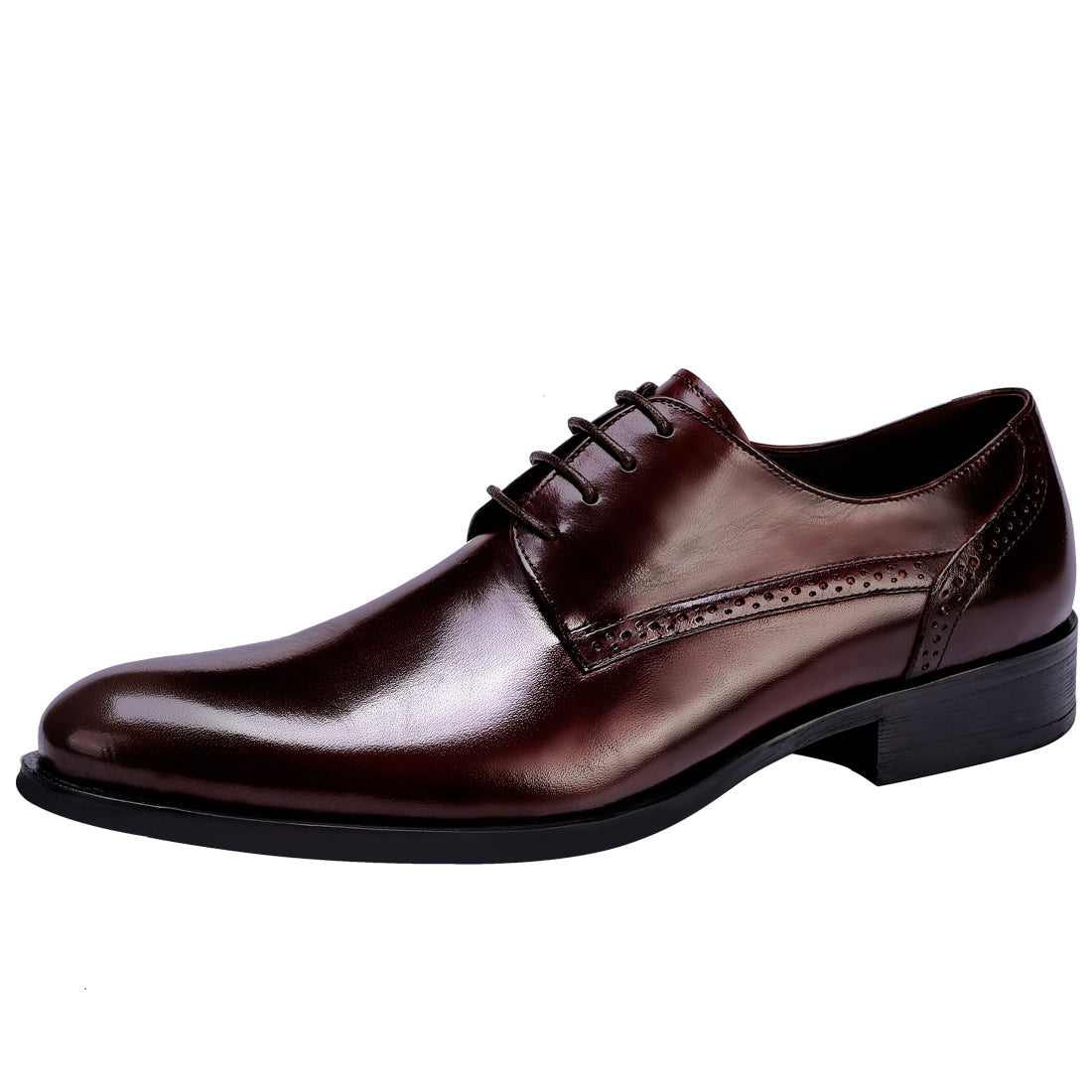 Chaussures en cuir de vachette de première couche pour hommes Chaussures d'affaires en cuir à lacets britanniques pour hommes Chaussures formelles en cuir de vachette de première couche23107 