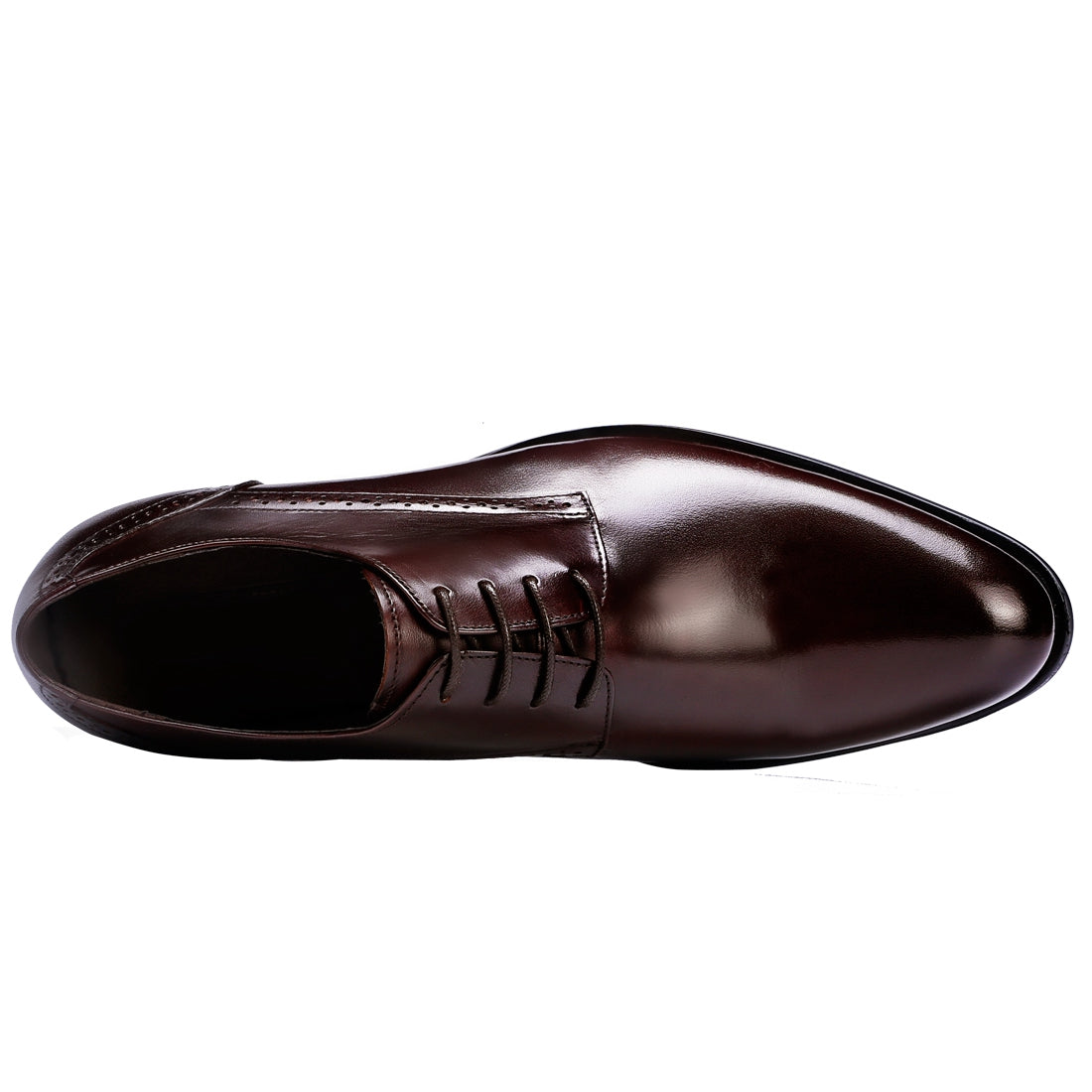 Chaussures en cuir de vachette de première couche pour hommes Chaussures d'affaires en cuir à lacets britanniques pour hommes Chaussures formelles en cuir de vachette de première couche23107 