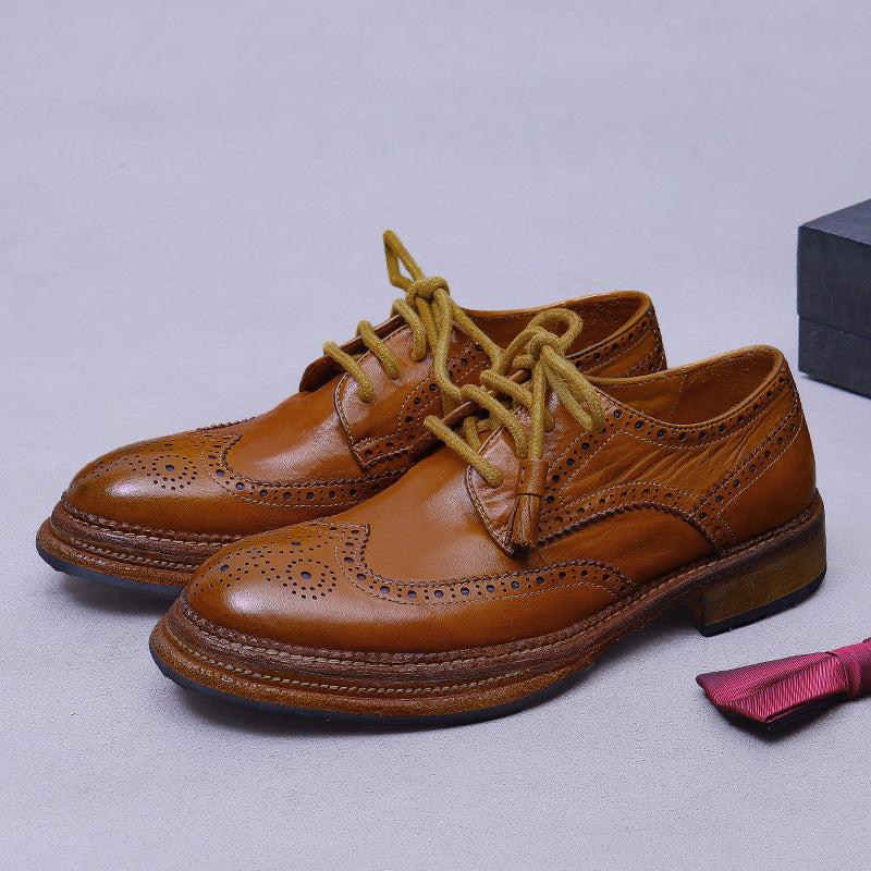 Goodyear Derby business formal handmade horsehide leather shoes G080-3