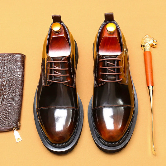 Men's Leather Elevator Dress Shoes 23677