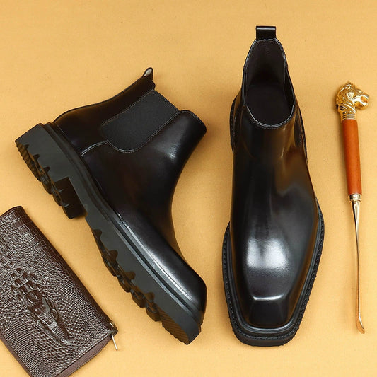 Men’s Cowhide British Chelsea Boots 86216