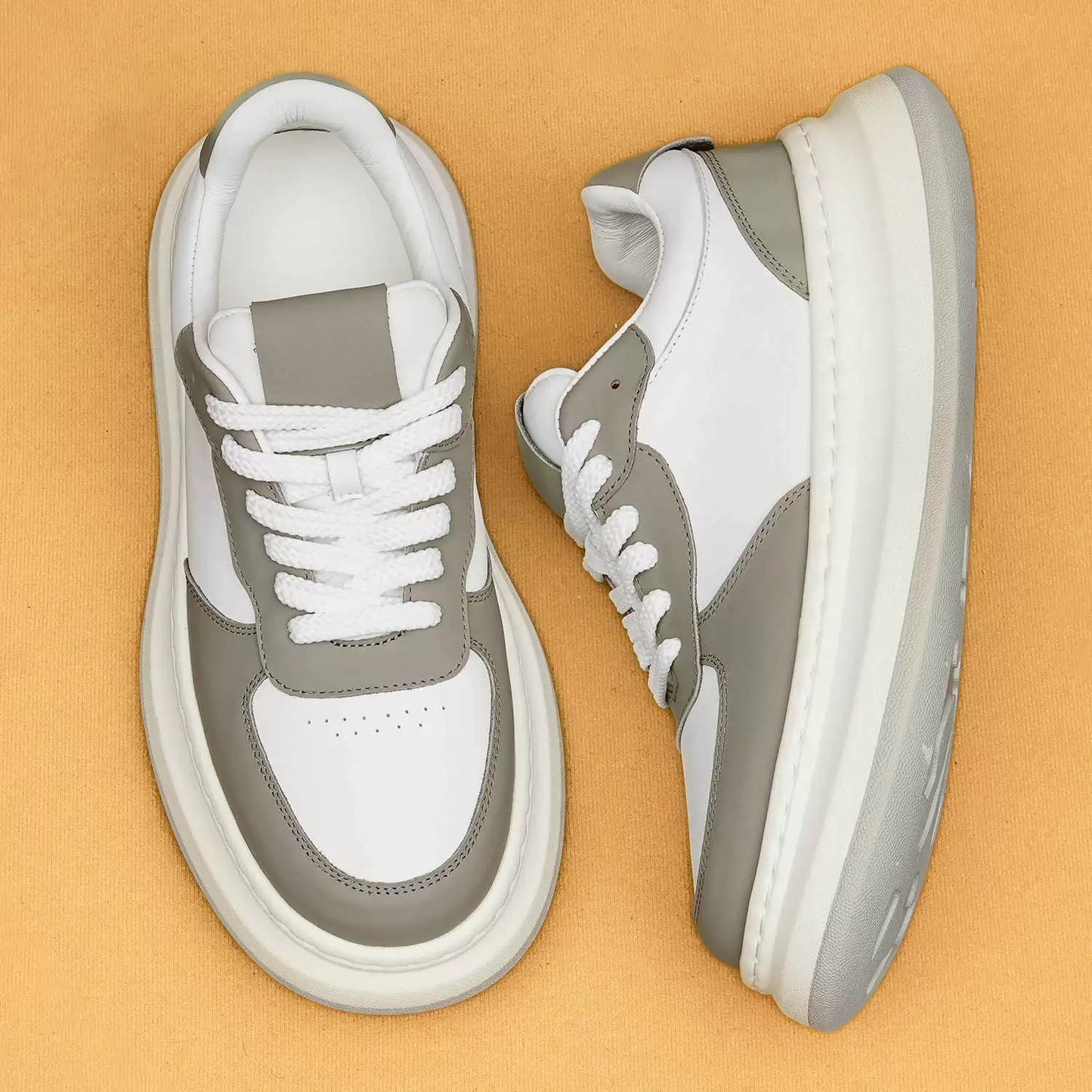 Men’s Genuine Leather Casual Sneakers 88005