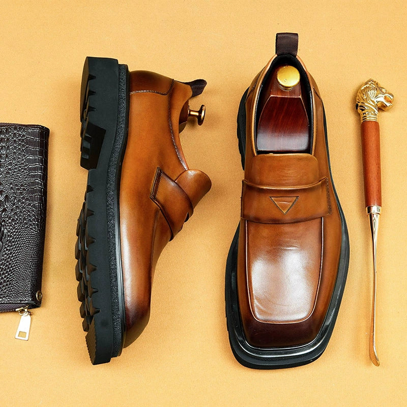 Men’s Genuine Leather British Style Loafers 96138