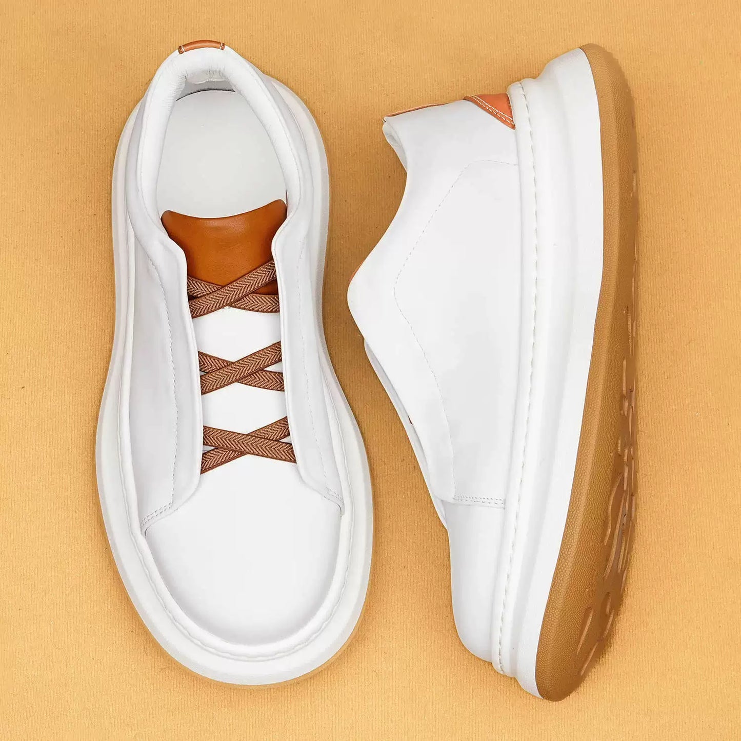 Men’s New Genuine Leather Casual Sneakers  88006