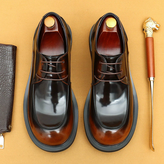 Men’s Wide-Fit  Leather Derby Shoes 23692