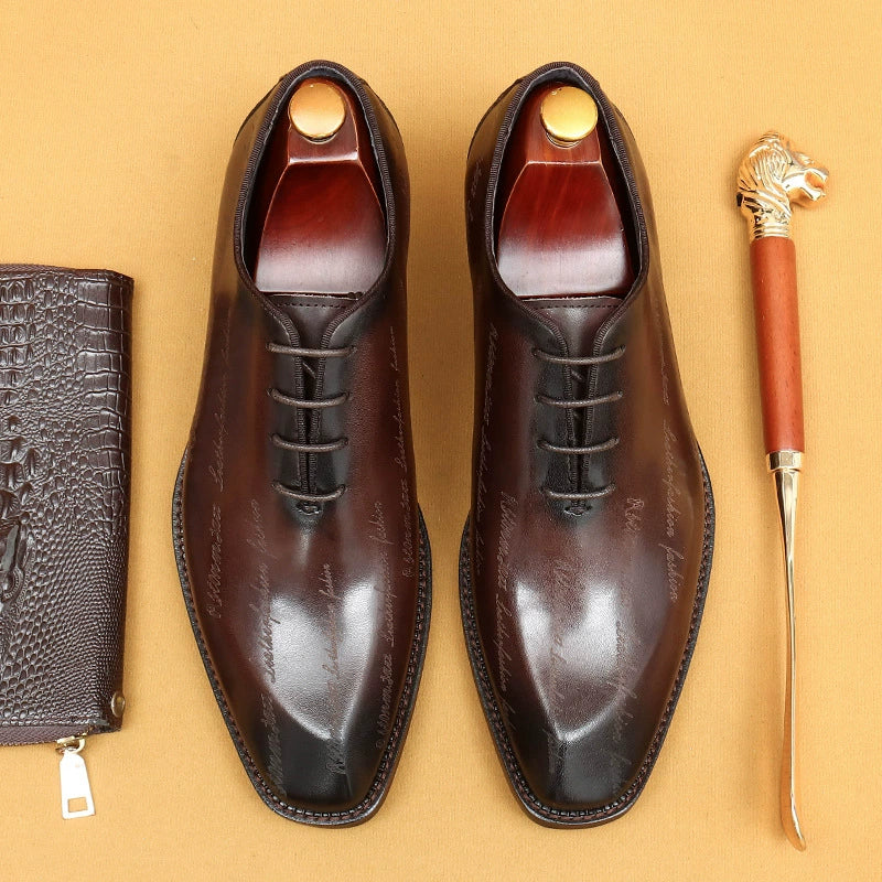 Men’s Genuine Leather Brogue Oxfords 65170