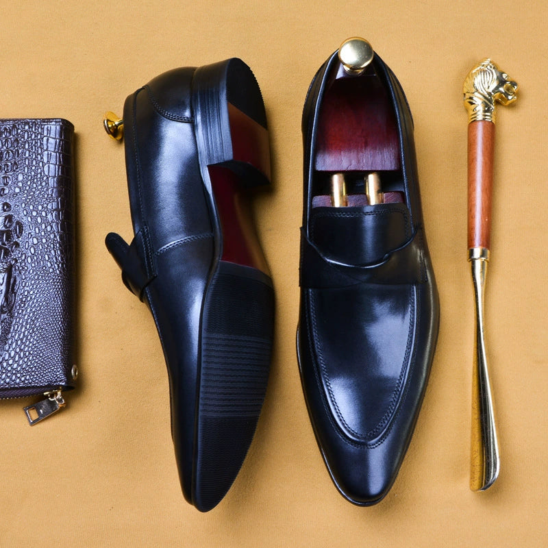 Men’s Pointed-Toe Penny Loafers 89093