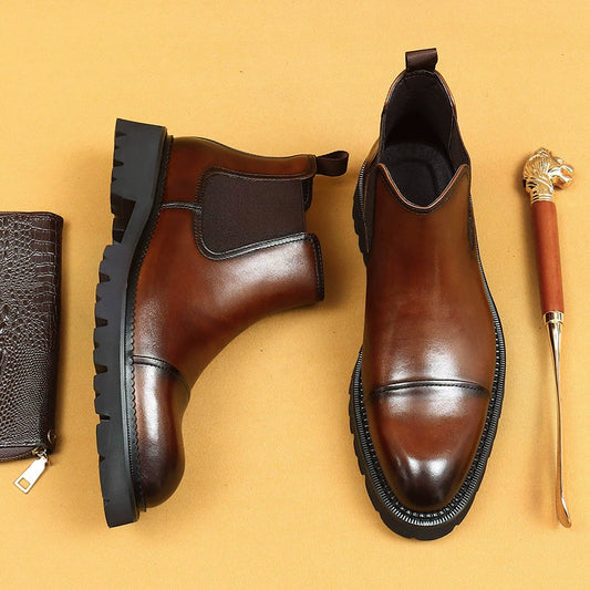 Men’s Three-Piece Pointed-Toe Chelsea Boots 96153