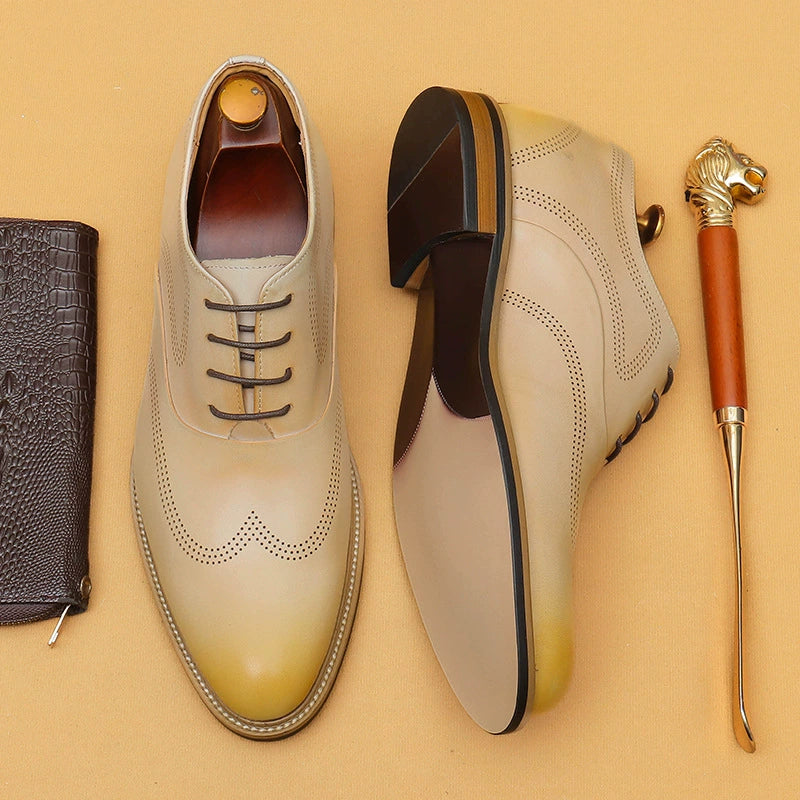 5.5cm Invisible Elevator Leather Formal Shoes 65128