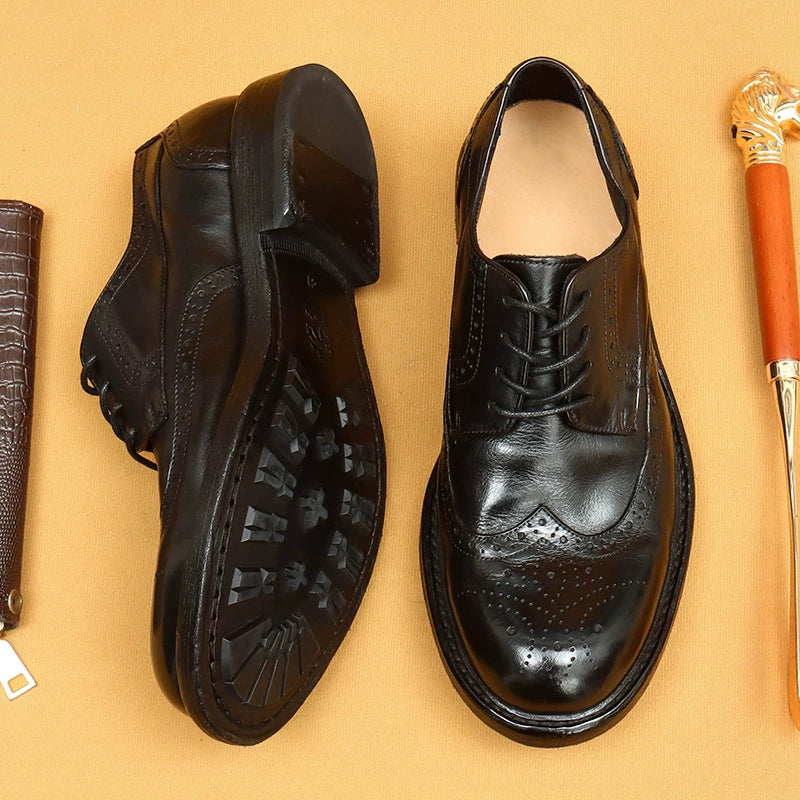 （Ships in 6 days）Handmade Goodyear Men's Derby Shoes  82803