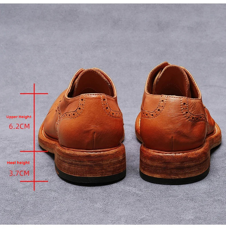 (Ships in 6 days)Men’s Goodyear Welted Handmade Leather Dress Shoes 82711