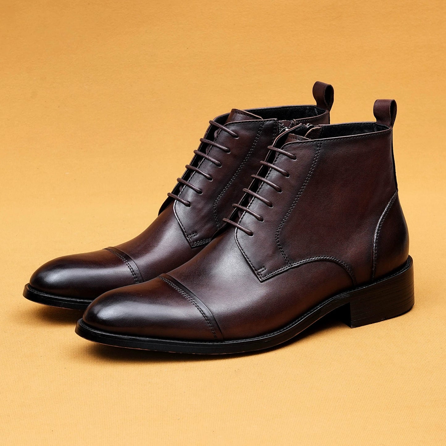 British Style Genuine Leather Formal Business Chelsea Boots 68927