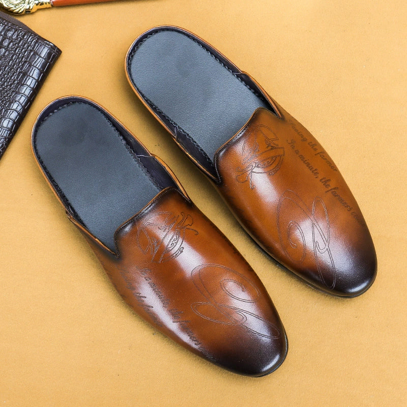 Half-Slip-on Lazy Shoes for Young Men 68132