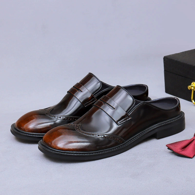 British Style Business Casual Genuine Leather Slip-On Shoes 23710