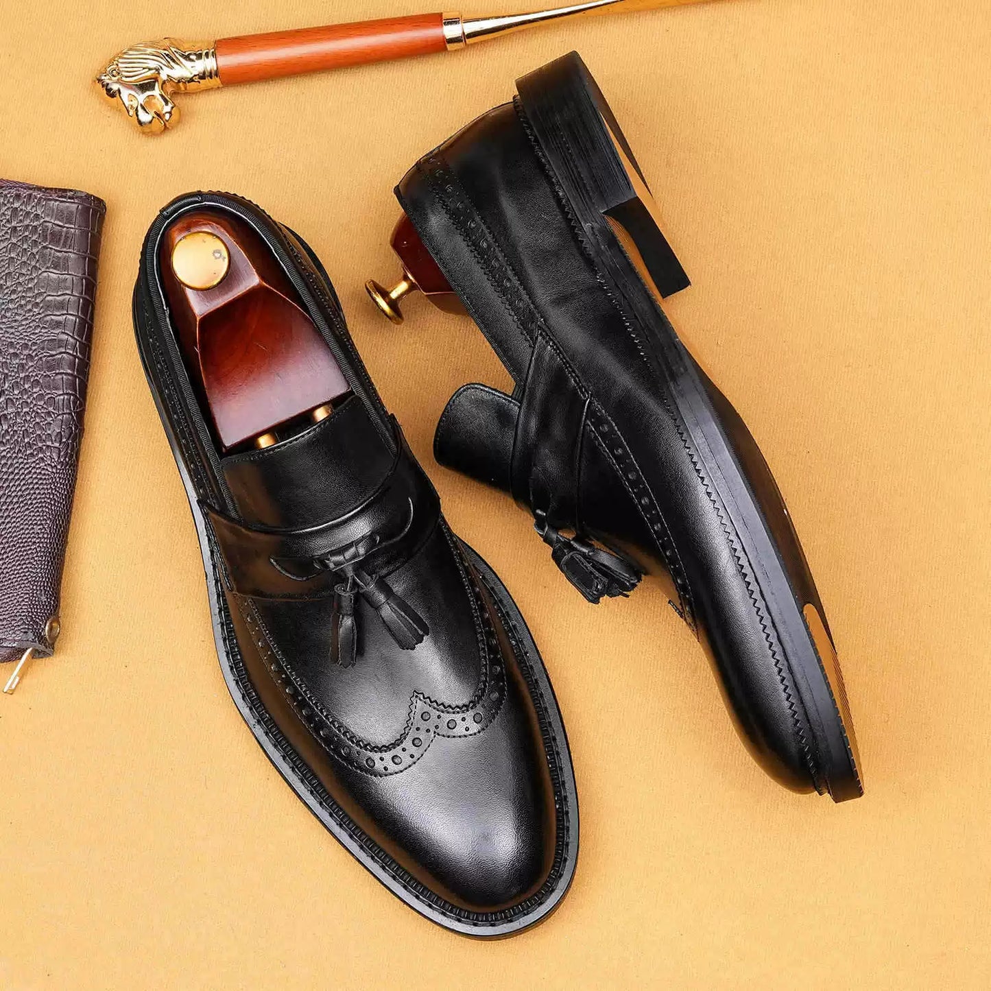 Men’s Brogue Tassel Loafers shoes 65176