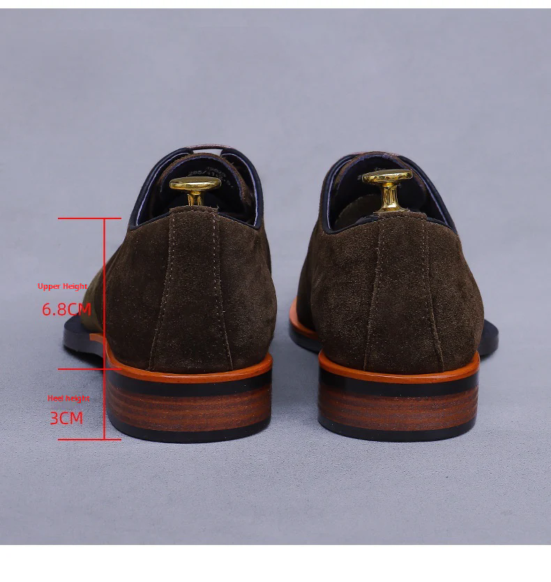 Men's Suede and genuine leather color-blocked shoes 23721