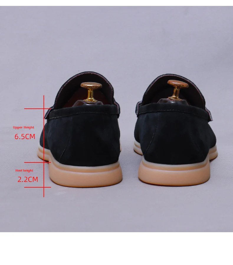 Slip-On Suede Tassel Loafers Moccasins Suede Leather Shoes 86218