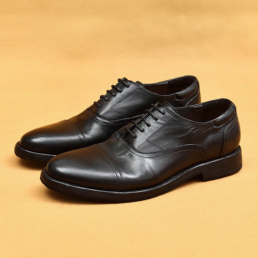 Handmade Horse Leather Shoes Genuine Leather Sole Washed-out Vintage British Men's Shoes82802