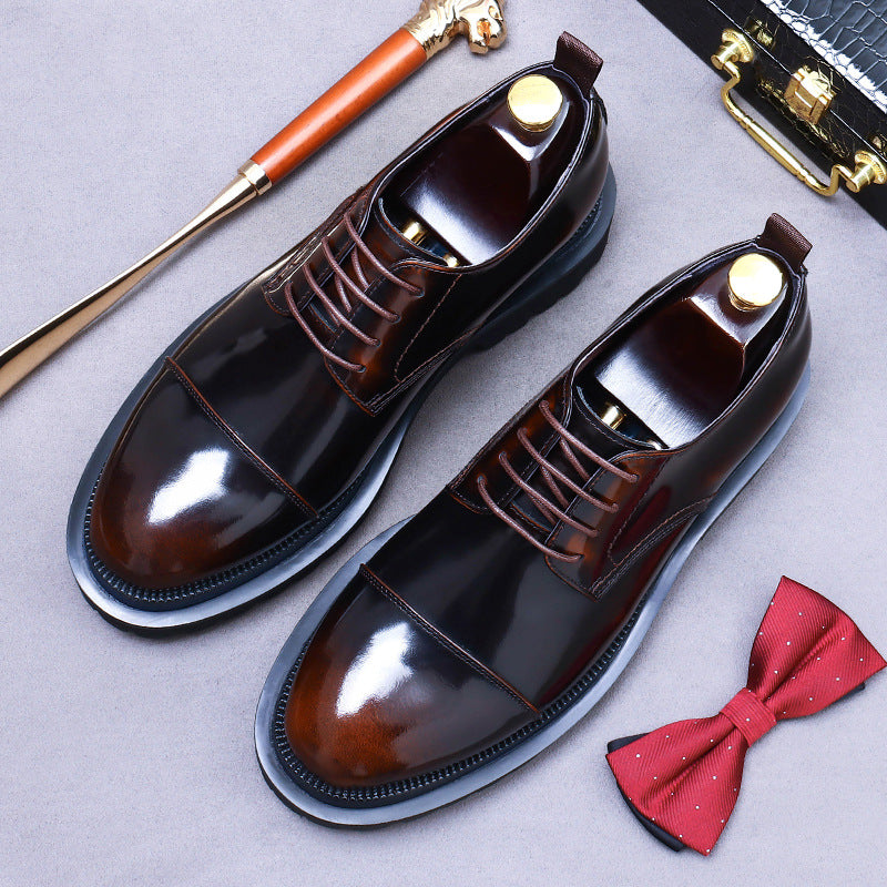 Men's Leather Elevator Dress Shoes 23677