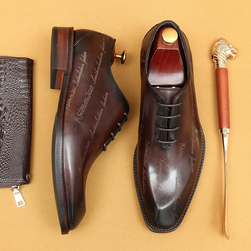 Men’s Genuine Leather Brogue Oxfords 65170