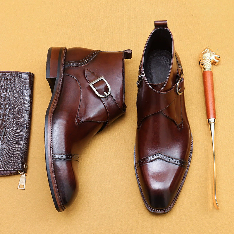 Men’s Monk Strap Ankle Boots 21320