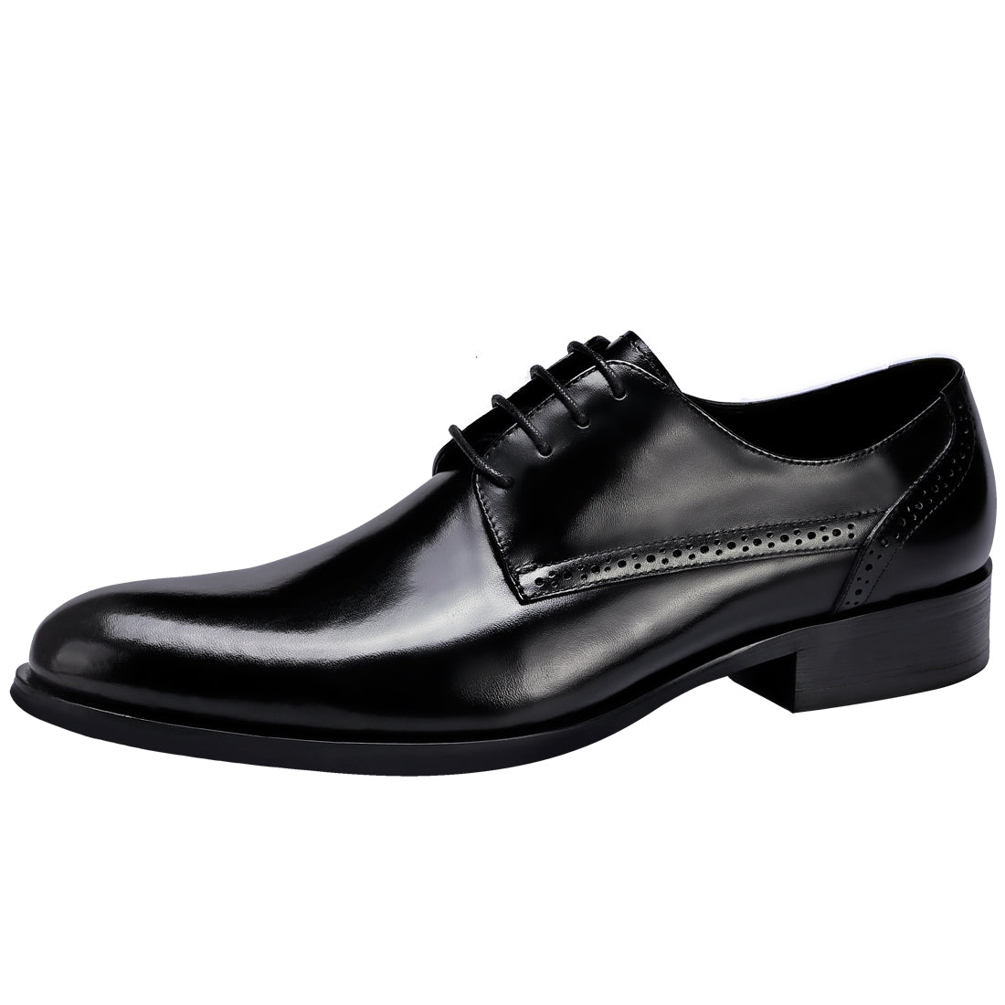 Chaussures en cuir de vachette de première couche pour hommes Chaussures d'affaires en cuir à lacets britanniques pour hommes Chaussures formelles en cuir de vachette de première couche23107 