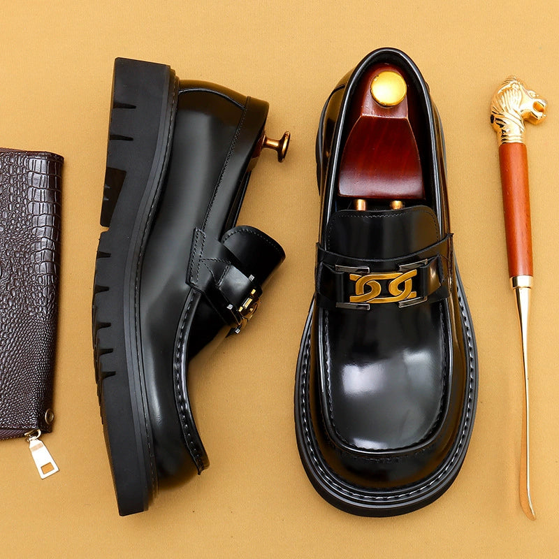 Men’s Thick-Sole Elevator Loafers 96123