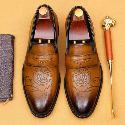 Formal Business Soft Leather Slip-On Dress Shoes 68923