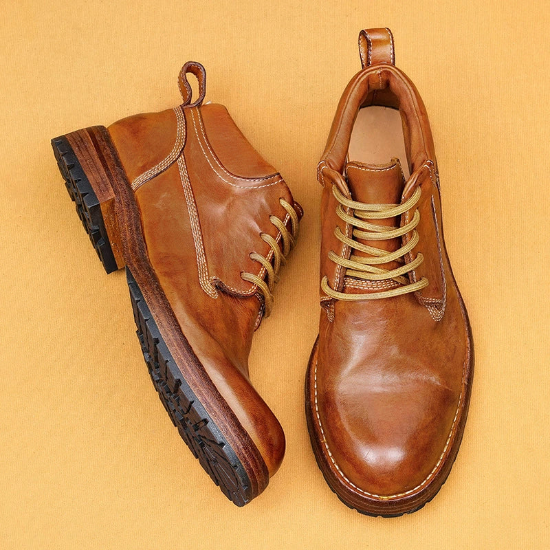 (Ships in 6 days)Men’s High-End Horsehide Vintage Work Boots 1570A-11