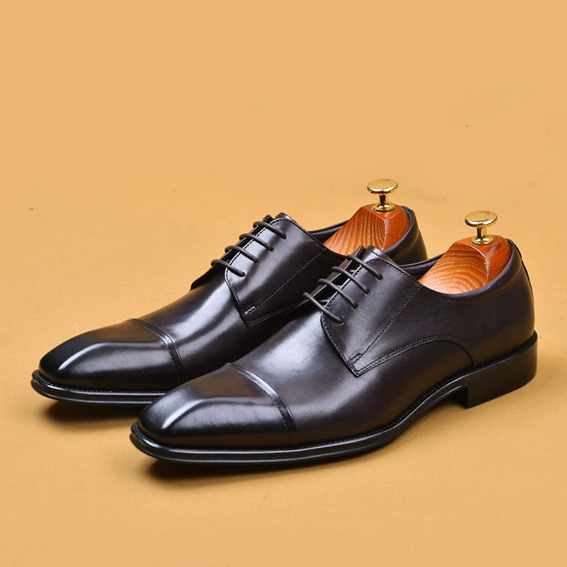 Men’s Three-Piece Toe Leather Derbies 89252