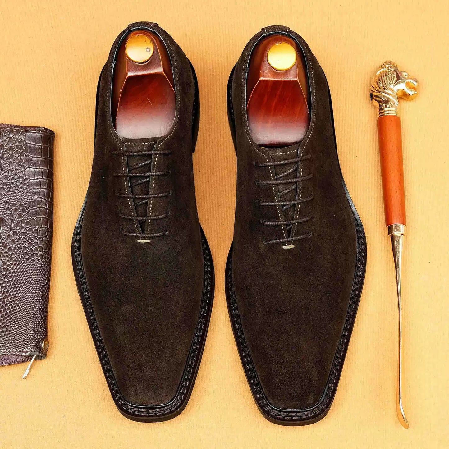 Men’s British Retro Suede Leather Oxford Shoes 96186