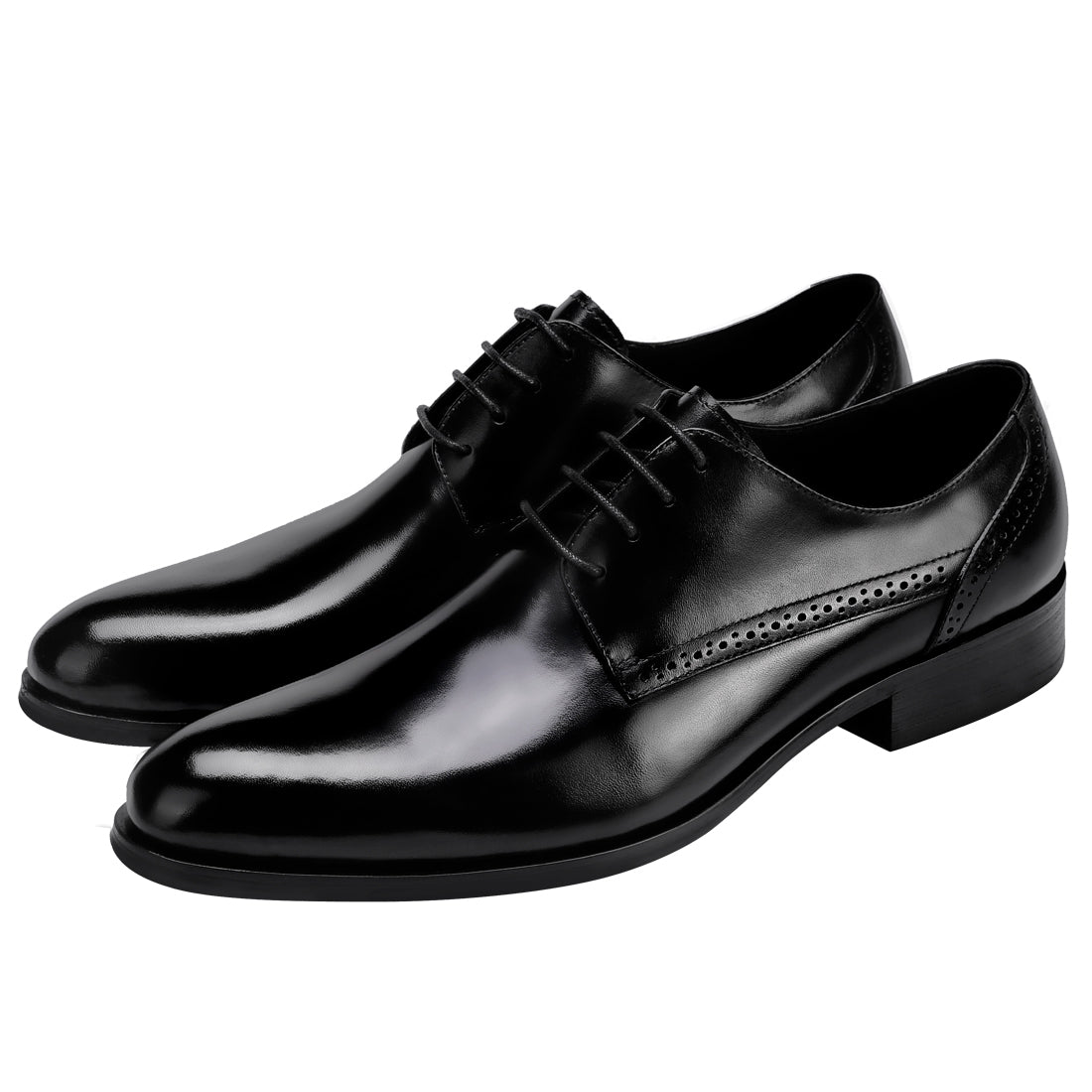 Chaussures en cuir de vachette de première couche pour hommes Chaussures d'affaires en cuir à lacets britanniques pour hommes Chaussures formelles en cuir de vachette de première couche23107 