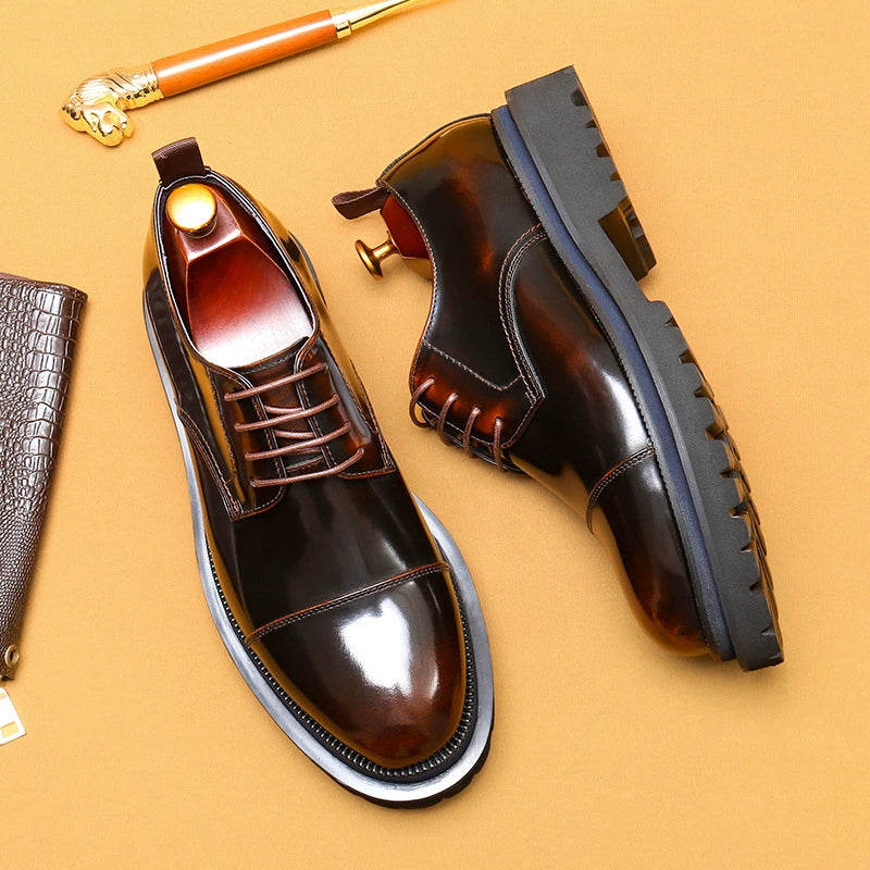 Men's Leather Elevator Dress Shoes 23677