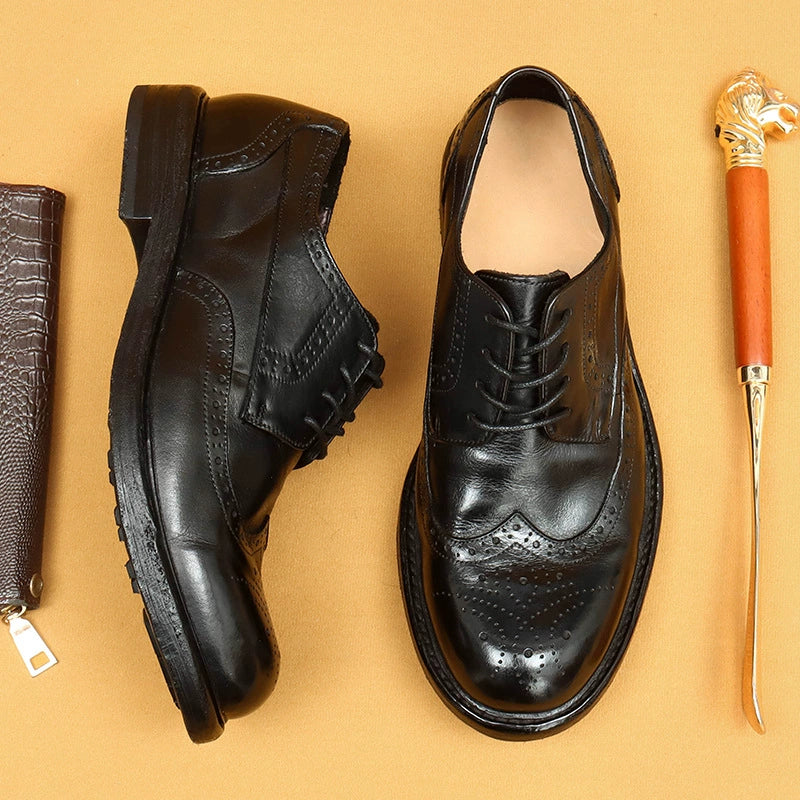 （Ships in 6 days）Handmade Goodyear Men's Derby Shoes  82803